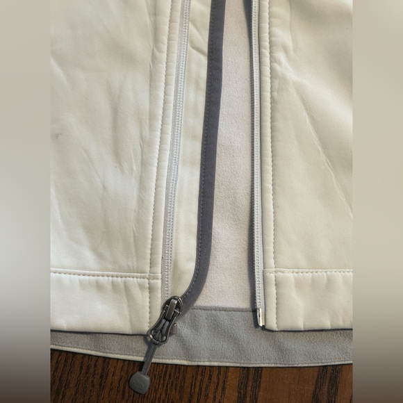 The North Face Apex Womens S Jacket cream gray full zip outdoors cozy hiking - Picture 15 of 16